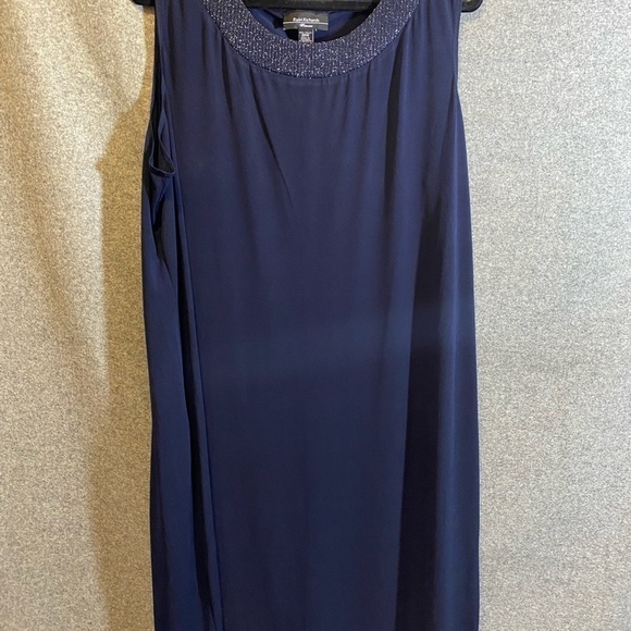 44.  R&M Richards Navy Blue & Silver Sparkle Set. Size 20W - Picture 2 of 4